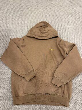 Dime MTL Washed Brown Logo Hoodie Medium